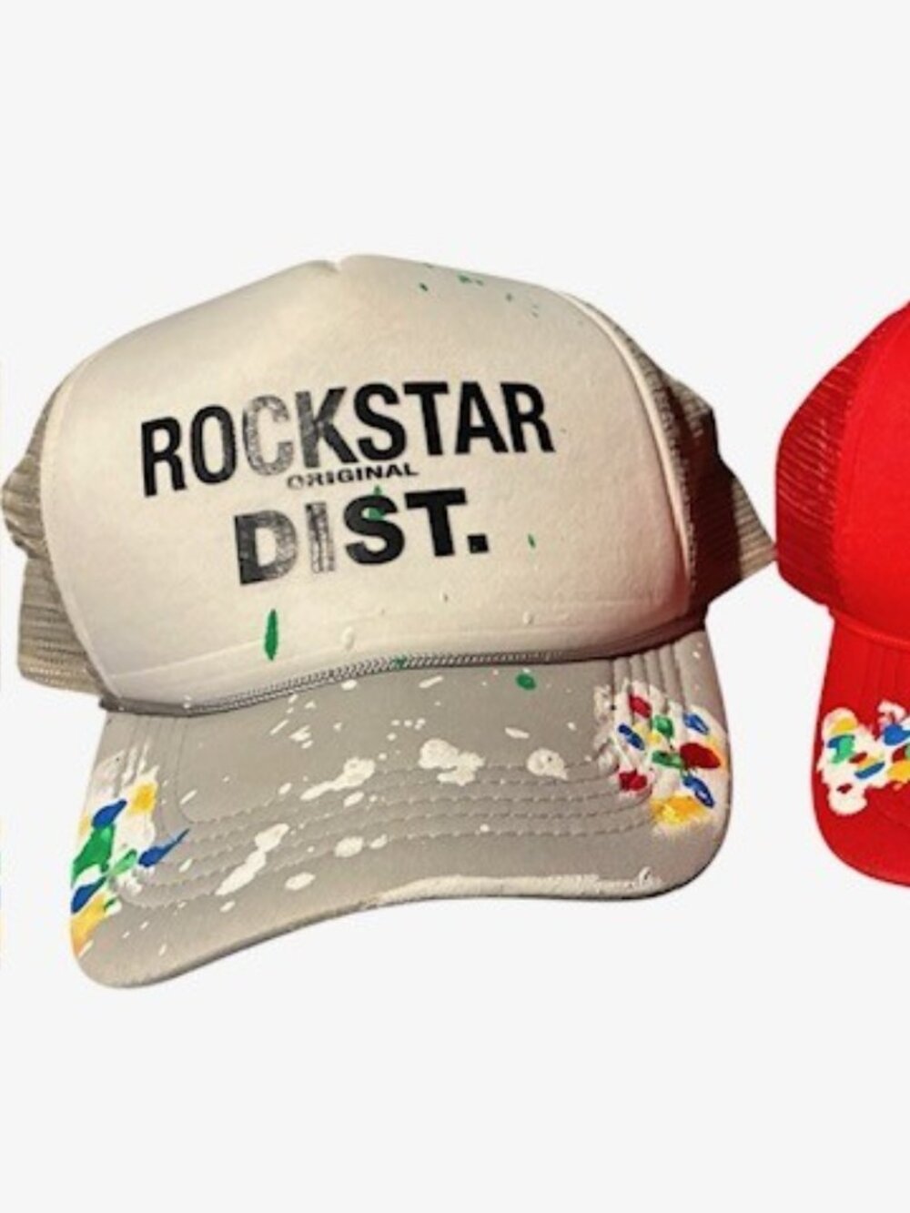 Rockstar Original Dist. Neptune Trucker Hats-Set of 2-Mesh Backing-Adjustable